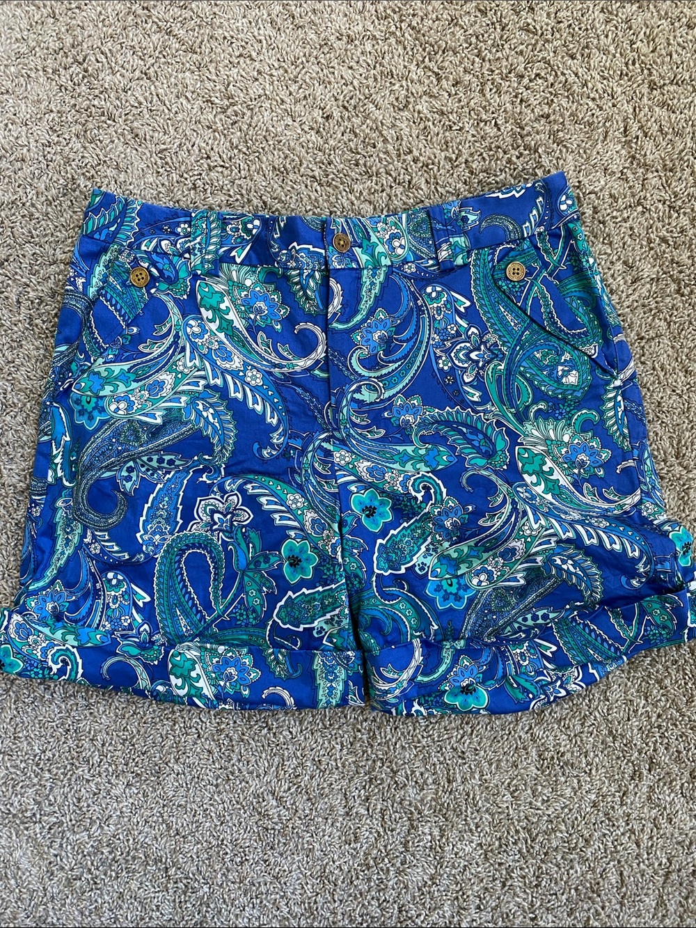 Ralph Lauren Blue Paisley Bermuda Shorts